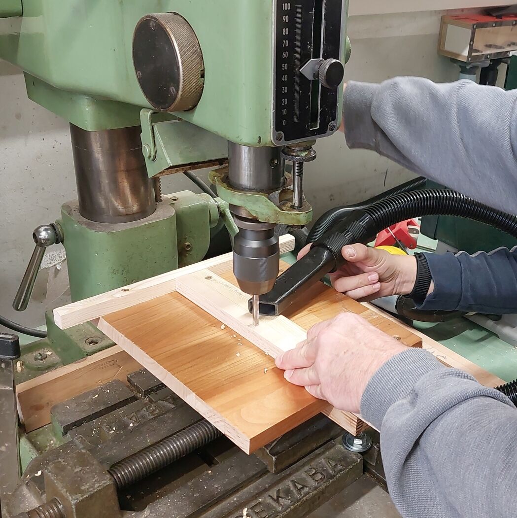 Leisten bohren mit Anschlag